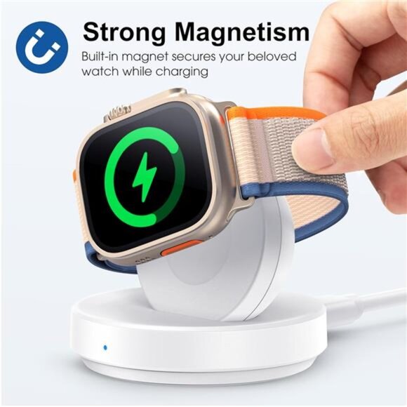 Portable Magnetic Charging Dock for Apple Watch,Wireless Fast WatchCharger Stand - Picture 3 of 7